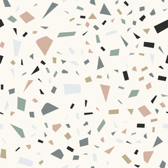 Fototapeta na wymiar Terrazzo pattern. Endless vector trendy background. Simple geometric mosaic in pastel colors