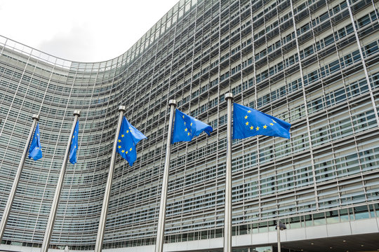 Brussels, BELGIUM : European Commission Headquarters building in Brussels, Belgium, Europe