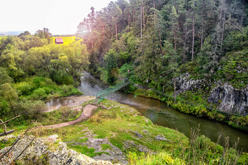 Fototapeta na wymiar View of the river Hornad in the Slovak paradise