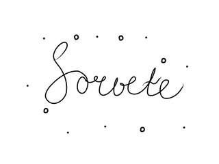 Obraz na płótnie Canvas Sorvete phrase handwritten with a calligraphy brush. Ice cream in portuguese. Modern brush calligraphy. Isolated word black
