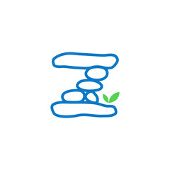 Initial logo rock balance