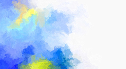 Watercolor painted background. Abstract Illustration wallpaper. Brush stroked painting. 2D Illustration.