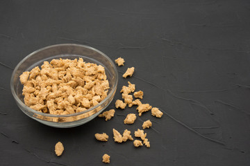 Vegetable soy protein, healthy food.