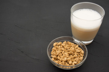 Vegetable soy protein, healthy food.