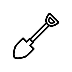 Shovel icon vector outline style