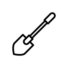 Shovel icon vector outline style