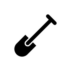 Shovel icon vector solid style