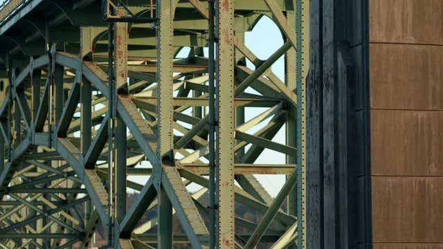Detail of Yaquina Bay Bridge, Oregon.