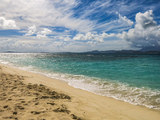 Fototapeta na wymiar Relaxation on a Beautiful Puerto Rican Beach