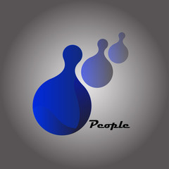 Group of people logo design. Creative people vector design