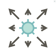Coronavirus disease and epidemic vector icon design, 48x48 pixel perfect and editable stroke.