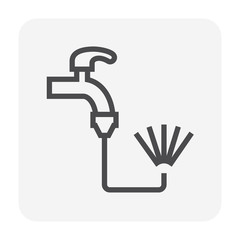 Gardening watering sprinkler vector icon design.