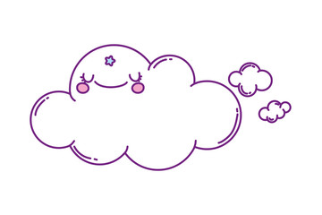 Kawaii cloud cartoon vector design