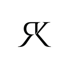 rk letter original monogram logo design