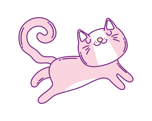 Kawaii cat cartoon vector design