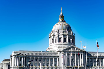 Obraz premium City Hall Building San Francisco, California, USA, March 31, 2020