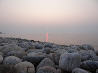 lighthouse, sea, ocean, coast, light, water, sky, landscape, rocks, beacon, sunset, rock, beach,...