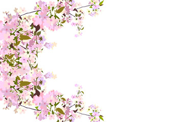 Naklejka na ściany i meble 桜の飾り枠