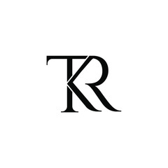 tkr letter original monogram logo design