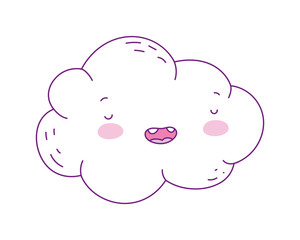 Kawaii cloud cartoon vector design