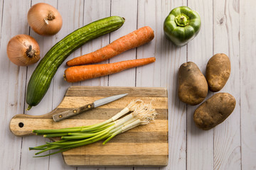 An assortment of vegetables.