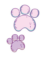 Obraz na płótnie Canvas Isolated dog footprints vector design