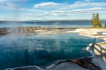 West Thumb Geyser Basin in Yellowstone National park