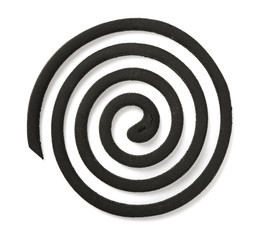 top view mosquito coil on a white background