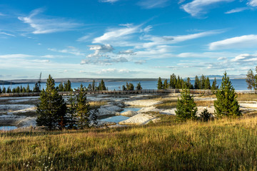 West Thumb Geyser Basin in Yellowstone National park