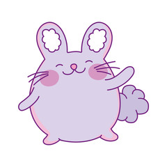 Kawaii rabbit cartoon vector design
