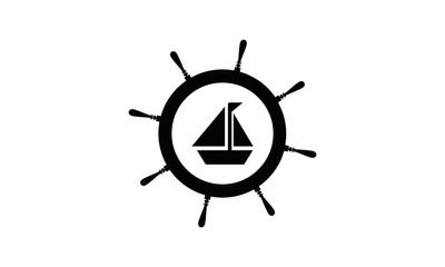 icon logo sail ship