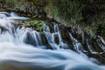 Fototapeta na wymiar Water cascades in nature