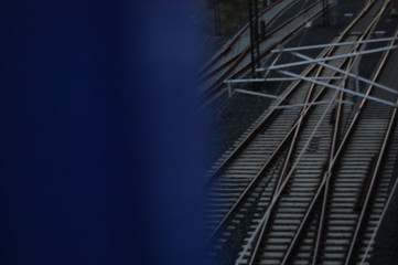 Fototapeta premium Vías de tren Textura azul