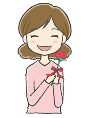 母の日　カーネーションをプレゼント