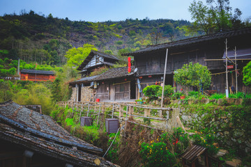 Fototapeta na wymiar Traditional ancient village in Zhejiang Province China