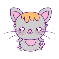 Kawaii mouse cartoon vector design