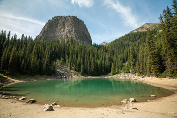 image lake in the mountains in the Canadian Rockies 