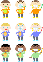 Children in the world who are good at brushing teeth　歯磨きを上手にする世界の子ども	