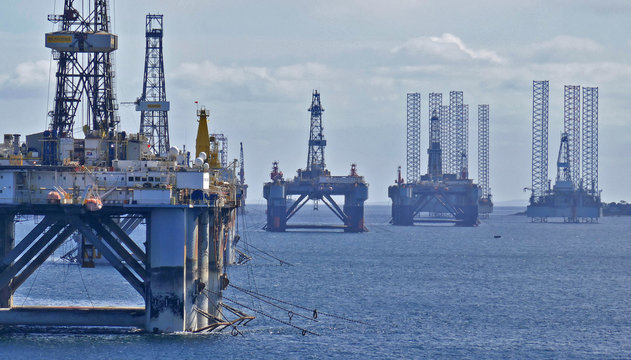 Invergordon British Isles graveyard for disused drilling rigs