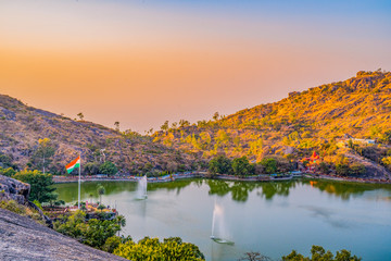 Nakki Lake is a lake in the Indian hill station of Mount Abu in Aravalli range.