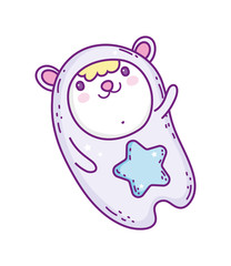 Kawaii bear cartoon vector design