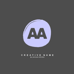 A AA Initial logo template vector. Letter logo concept