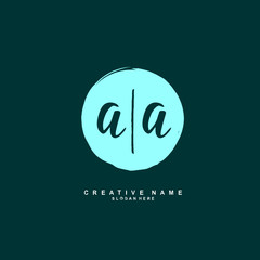 A AA Initial logo template vector. Letter logo concept