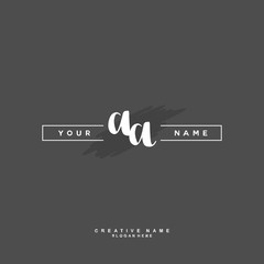 Fototapeta premium A AA Initial logo template vector. Letter logo concept