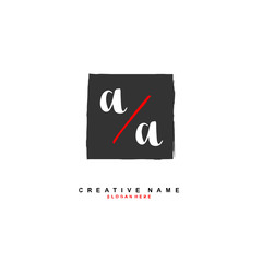 A AA Initial logo template vector. Letter logo concept