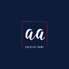 Fototapeta na wymiar A AA Initial logo template vector. Letter logo concept