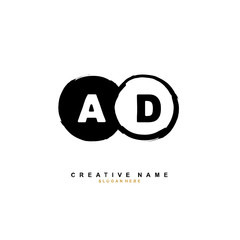 A D AD Initial logo template vector. Letter logo concept