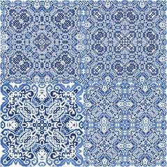 Decorative color ceramic azulejo tiles.