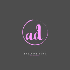 A D AD Initial logo template vector. Letter logo concept