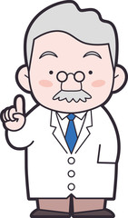 説明する白ひげ博士